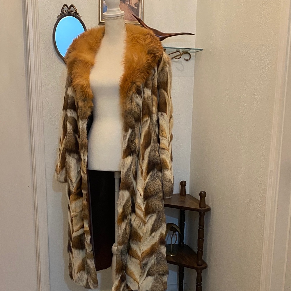 Luxurious Red Fox Fur Coat